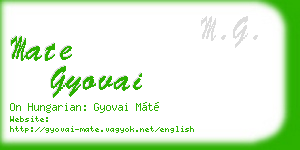 mate gyovai business card