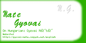 mate gyovai business card